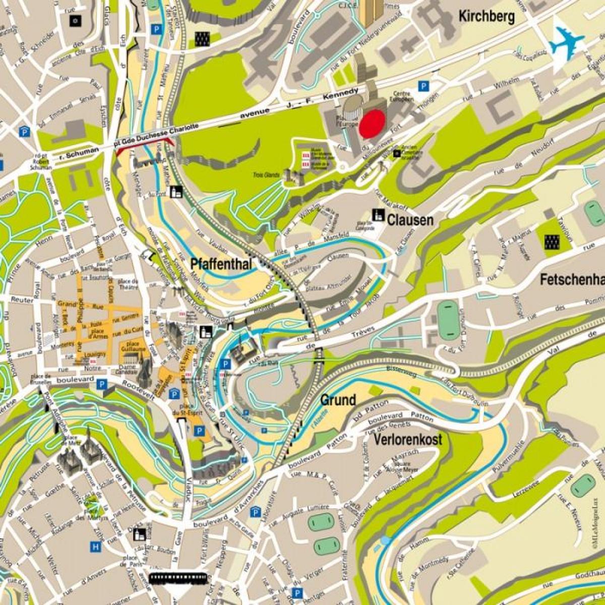 kat jeyografik nan Luxembourg lari